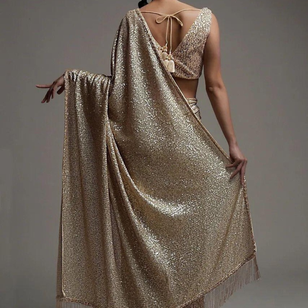 Gold Sari - Picture 4 of 4